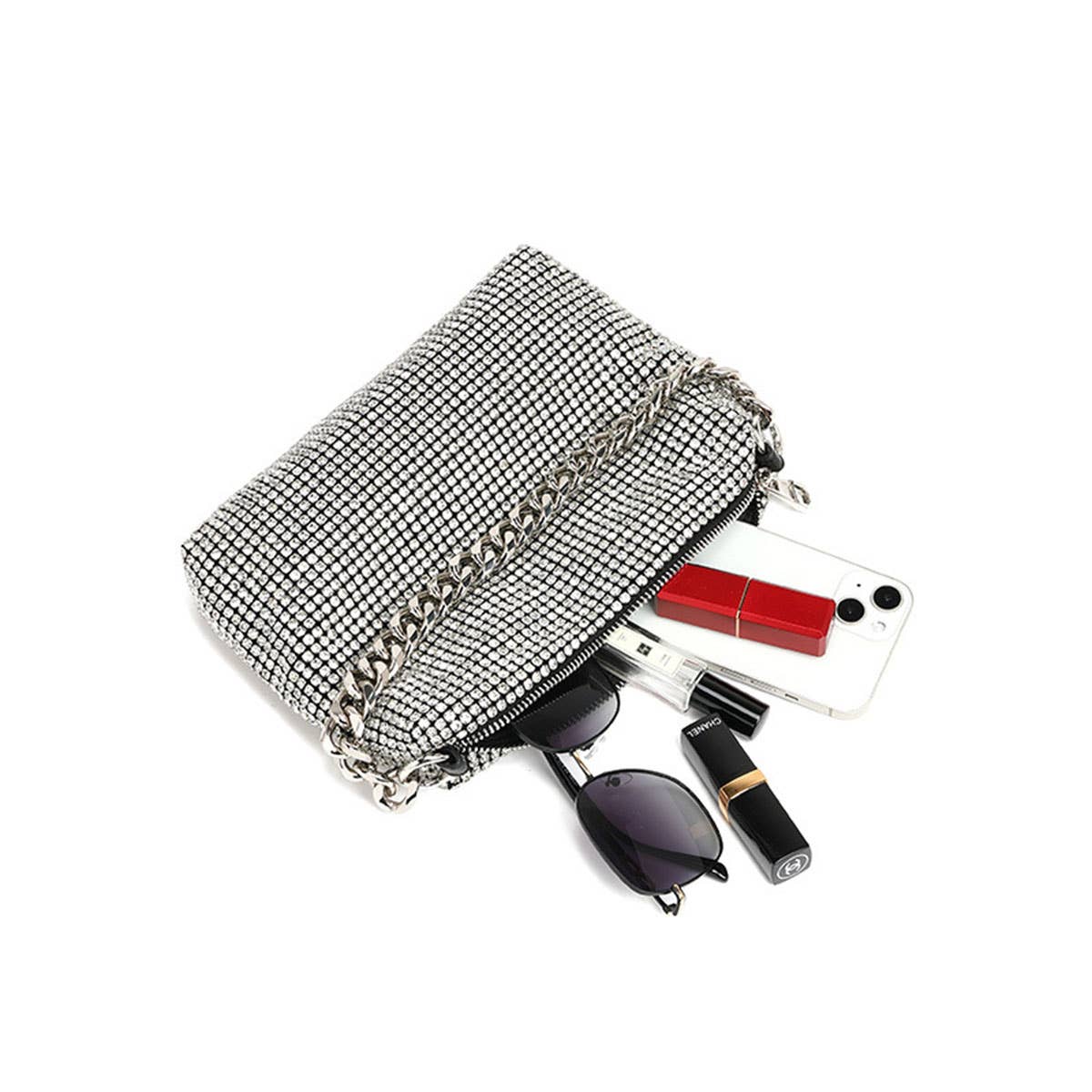 FASHIONABLE RHINESTONE EVENING TOP HANDLEBAG_CWAB3598