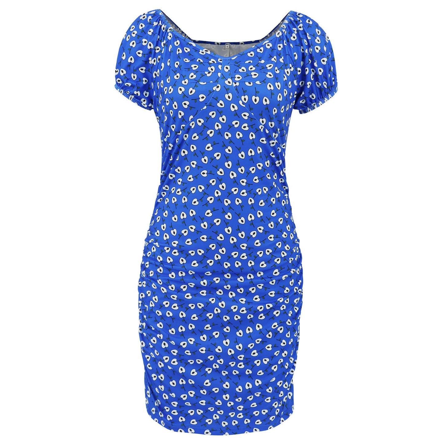 Floral V-neck Slim Fit Bodycon Mini Dress