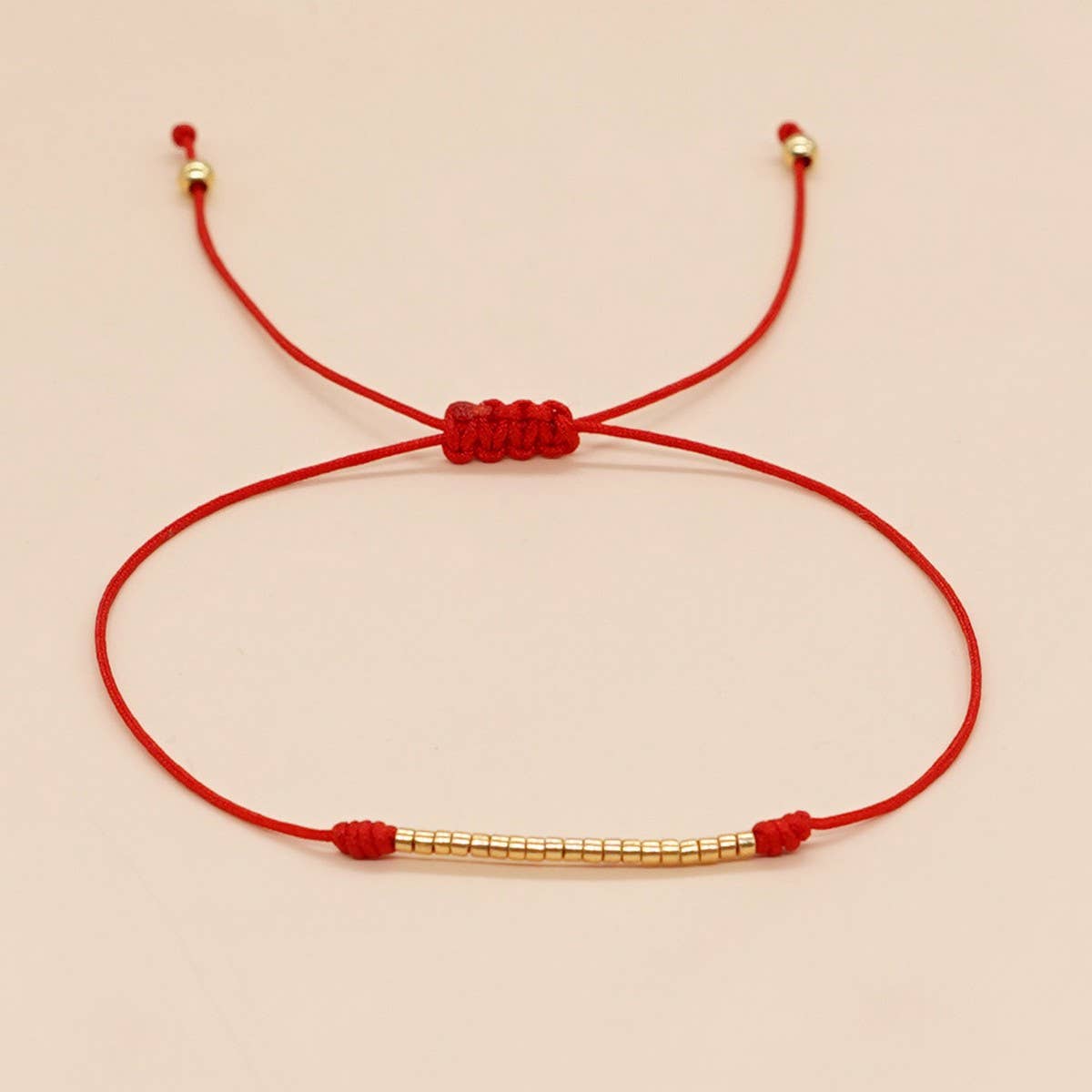 VINTAGE MIYUKI GOLD MILLET BEAD BRACELET_CWAB4636