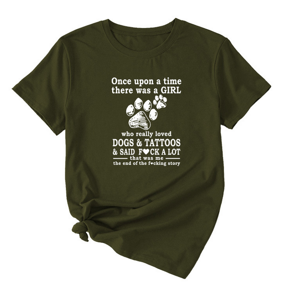 Women's Casual Tee ? Letter Graphic Print