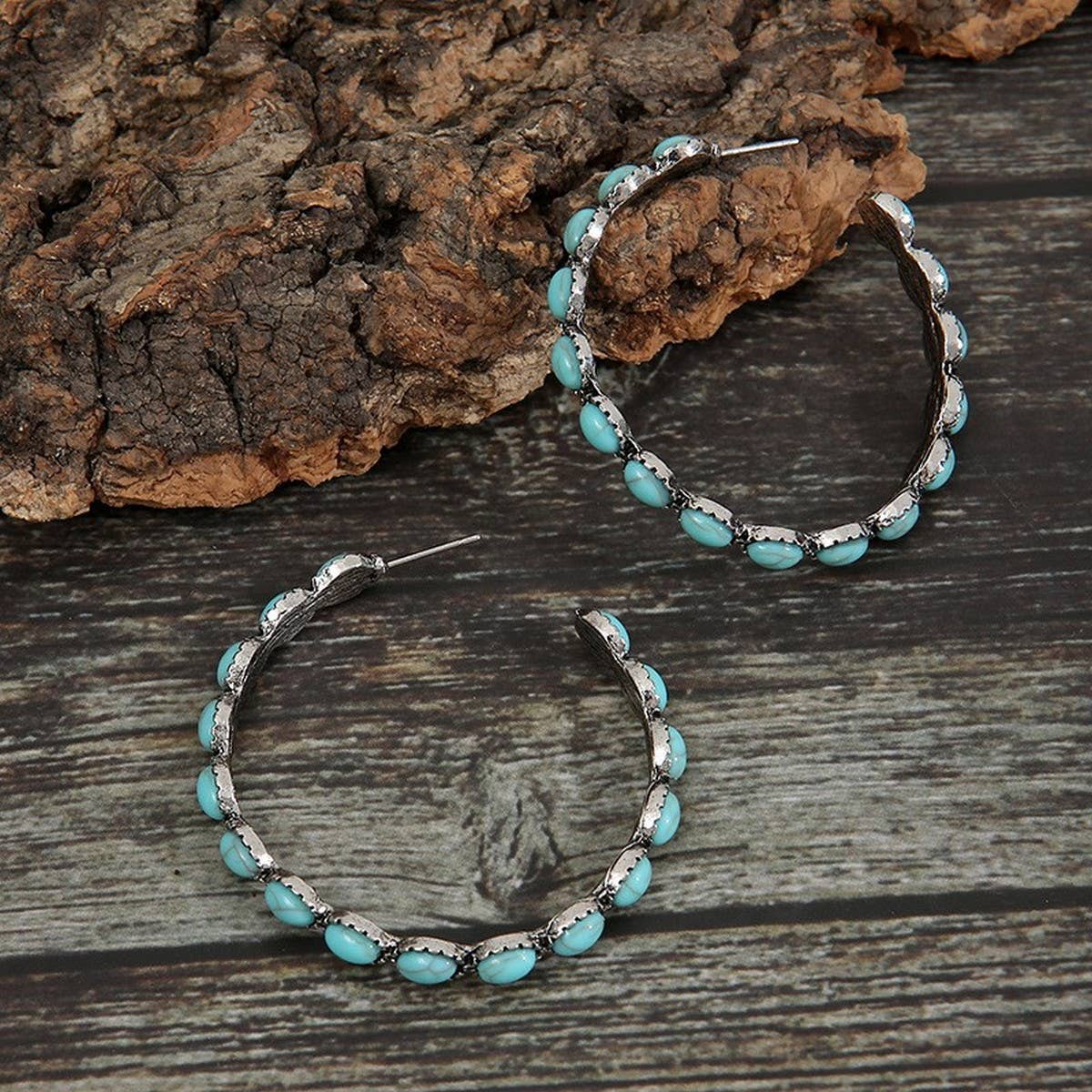 NEW RETRO GEOMETRIC CIRCLE C-SHAPED EARRINGS