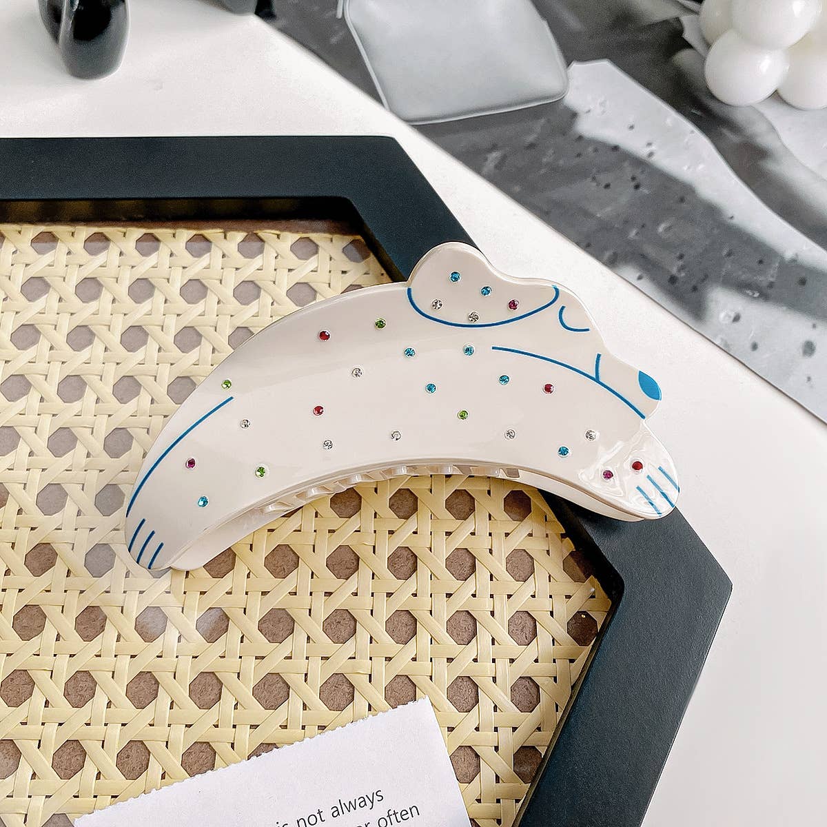 Versatile and cute little dog spotted hair clip
