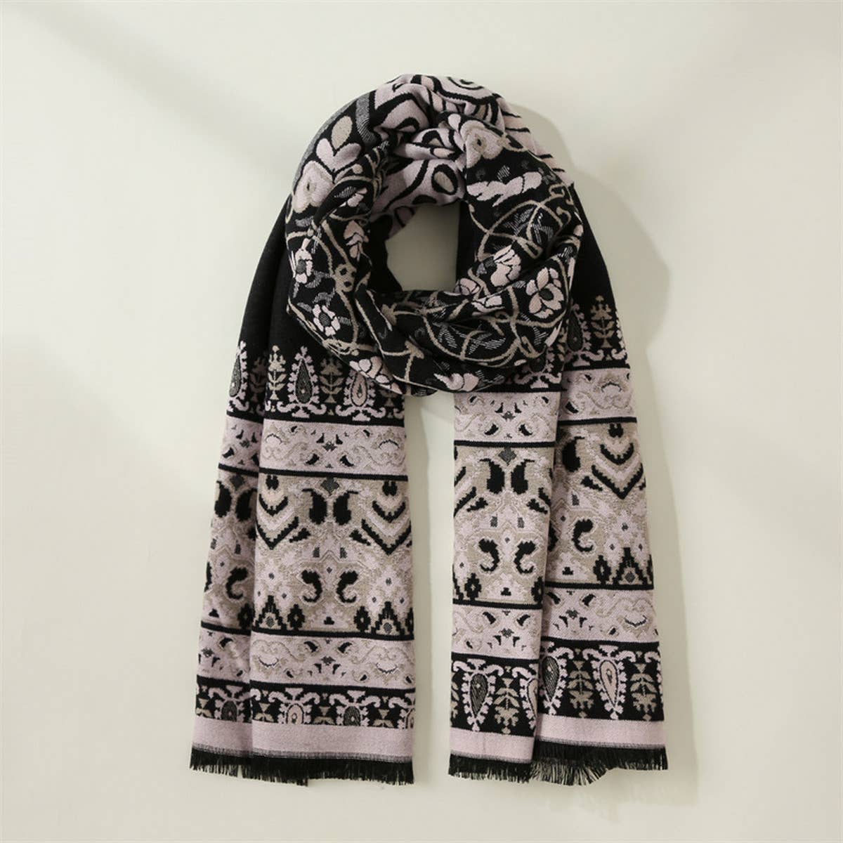 Double-Sided Faux Cashmere Scarf??Warm Shawl