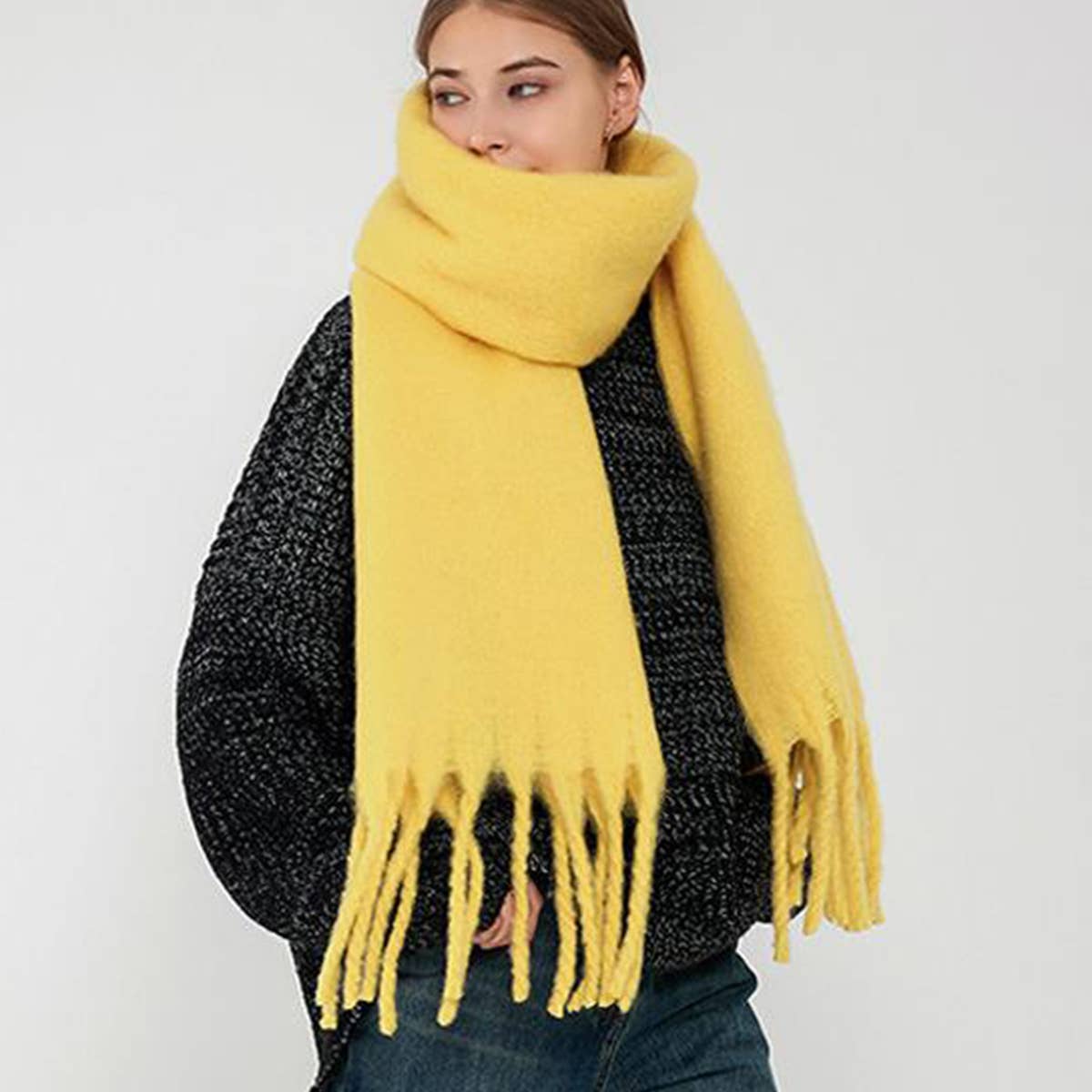 Soft Mohair Feel Scarf - Cozy Winter Wrap_CWASC0323