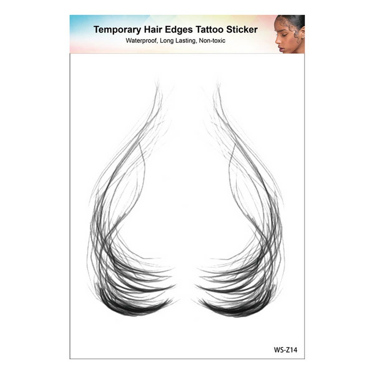 Baby Hairline Tattoo Stickers for Forehead Bangs_CWMM8336