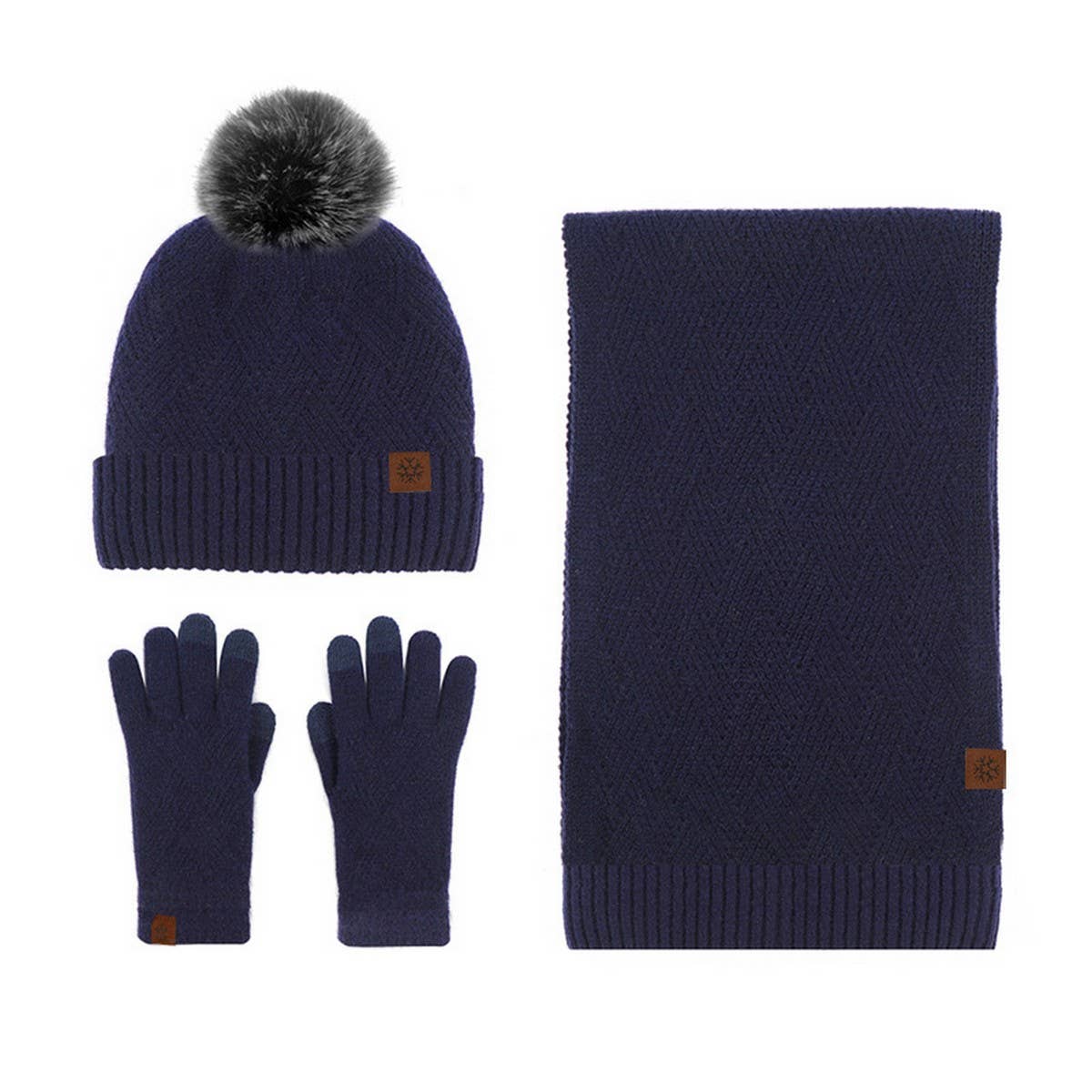 NEW SOLID COLOR WOOL KNITTED WARM THREE-PIECE SUIT_CWMM2776