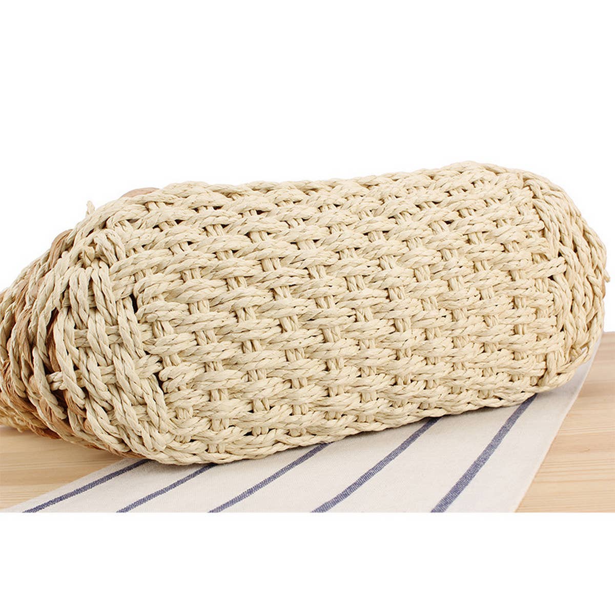 SEASIDE AND BEACH TRAVEL SIMIAN STYLE STRAW BAG_CWAB2015