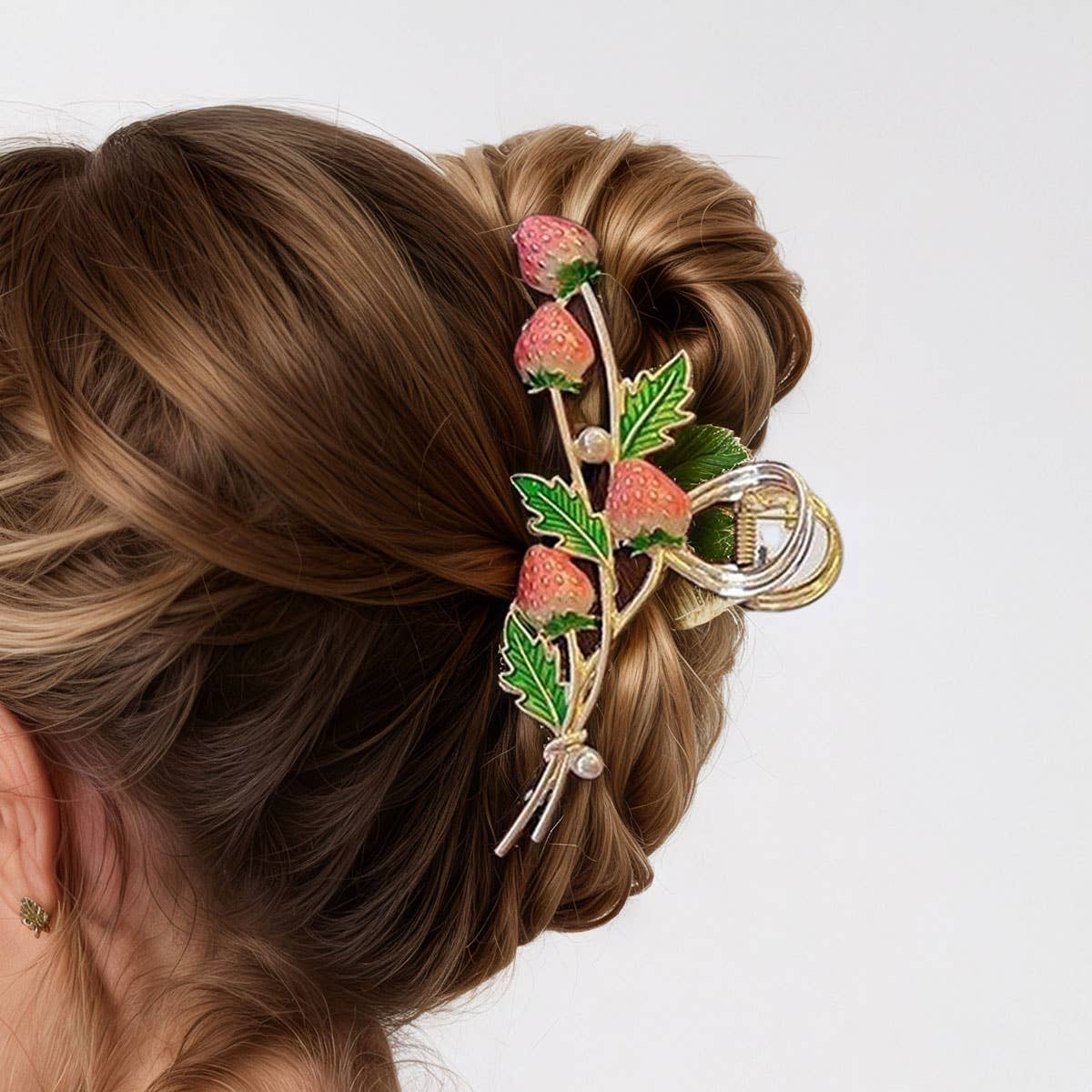 Strawberry Hair Claw Clip for Women, Large & Cute_CWAHA0539
