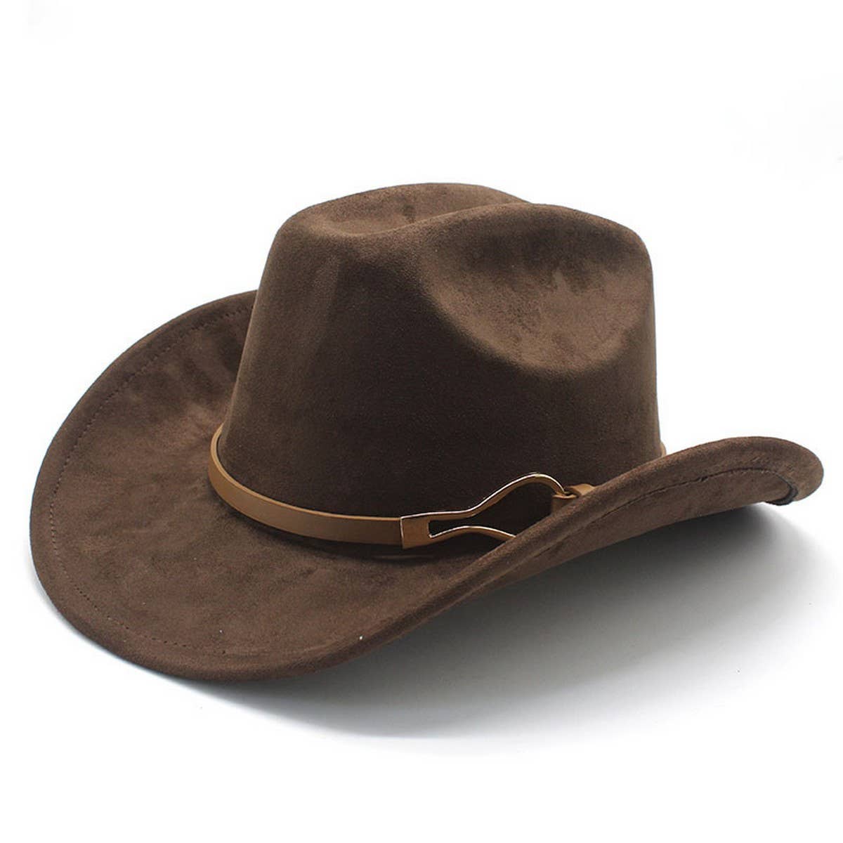 Belt Buckle Western Cowboy Hat Adjustable Brim_CWAH2532