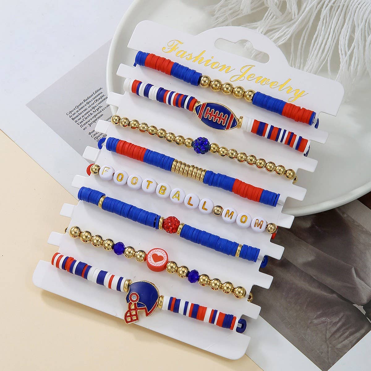 BRACELET 8-PIECE SET POLYMER CLAY BRACELET_CWMM3512