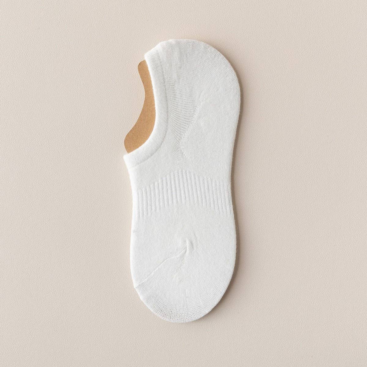 WOMEN'S SOLID COLOR SHALLOW INVISIBLE BOAT SOCKS