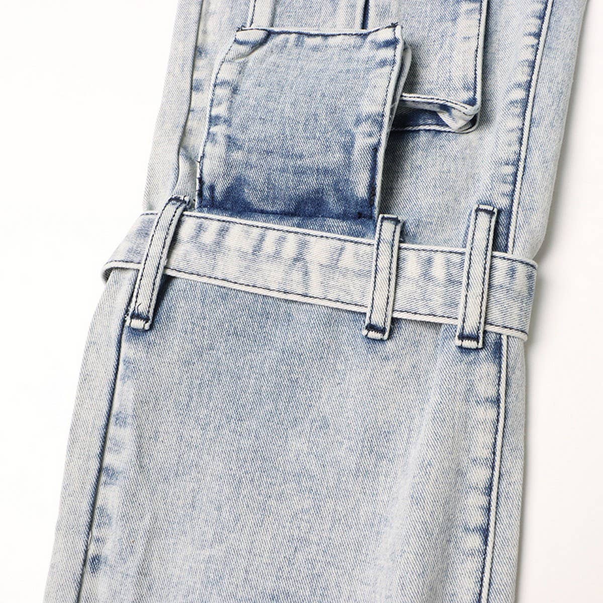 FASHION TRENDY ZIPPER SPLICING MULTI POCKET JEANS_CWJP0195