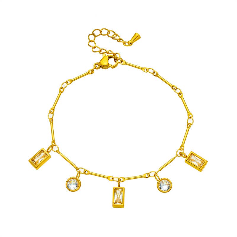 Fashionable diamond-encrusted bracelet