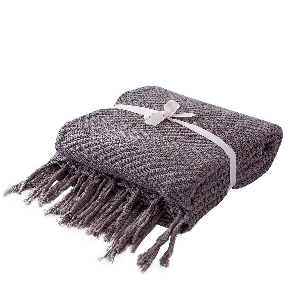 NEW Z-PATTERN SIMPLE COTTON KNITTED THROW BLANKET_CWMM2370