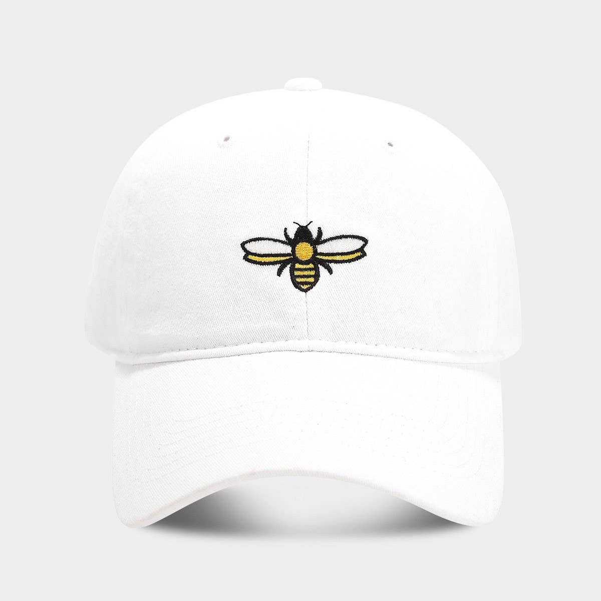 Bee Embroidery Baseball Cap - Outdoor Sun Hat CWAH2020