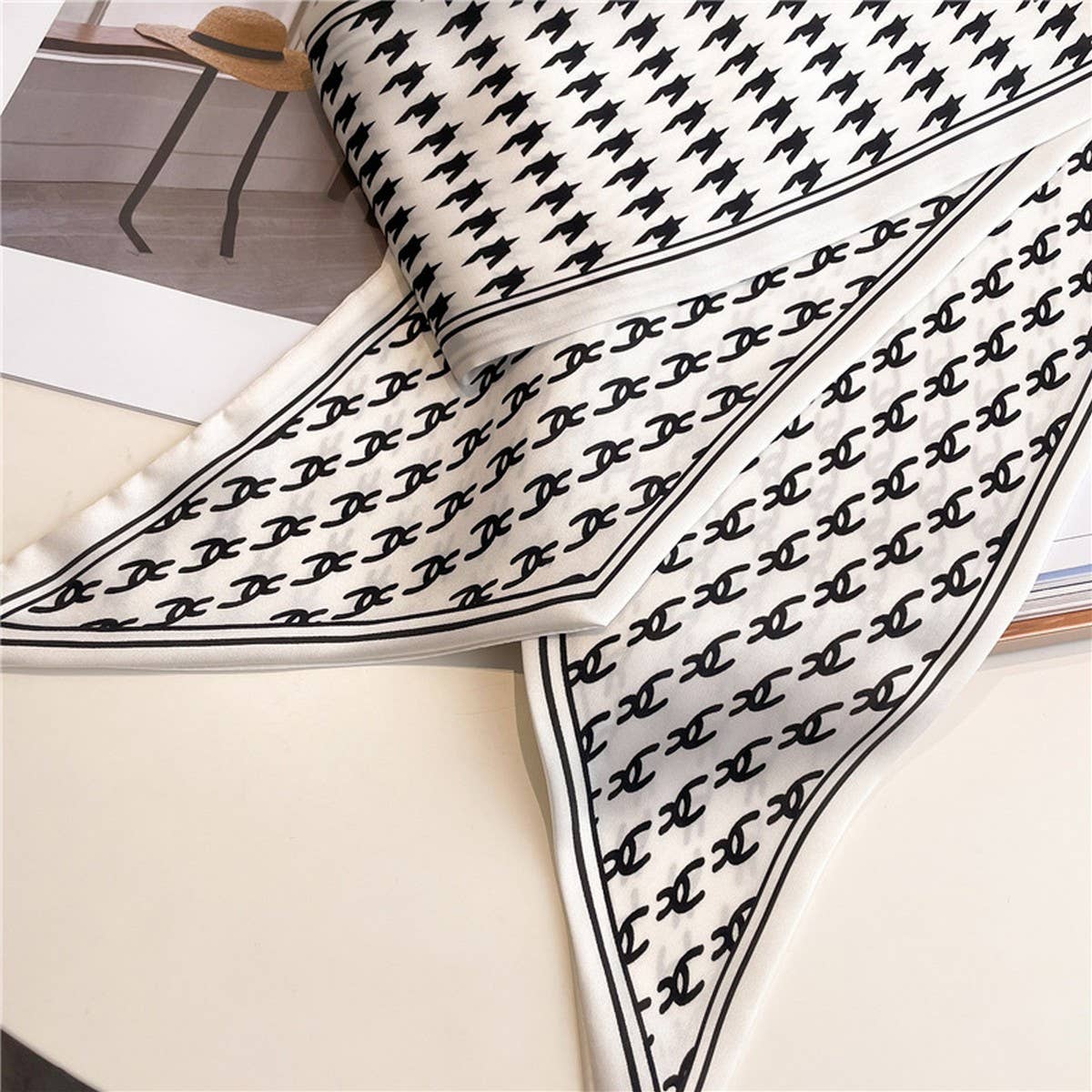 Skinny Silk Scarf for Hair, Neck or Bag Wrap_CWASC1512๐๏ธ