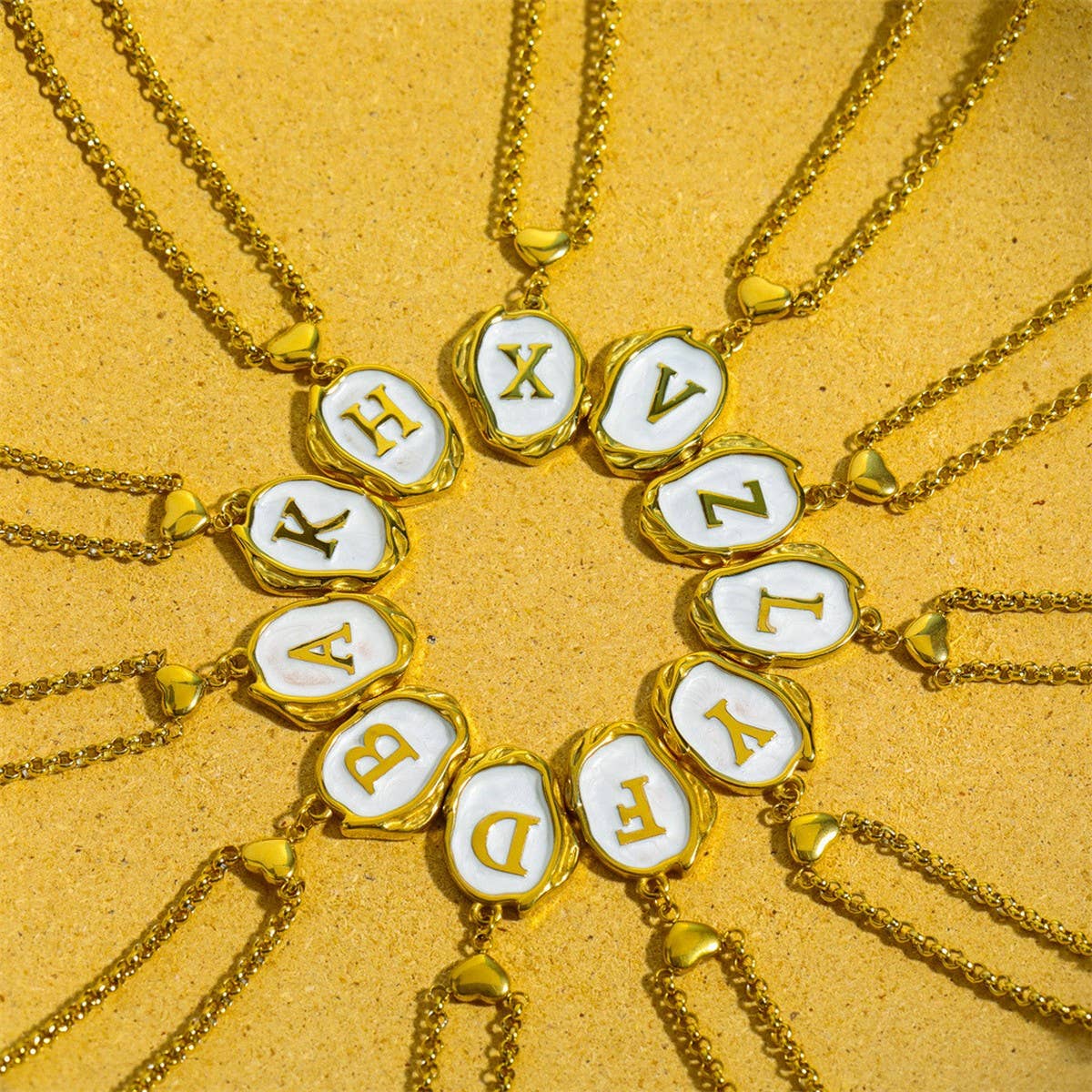 NEW 26 LETTERS OIL DROP THREE-DIMENSIONAL NECKLACE