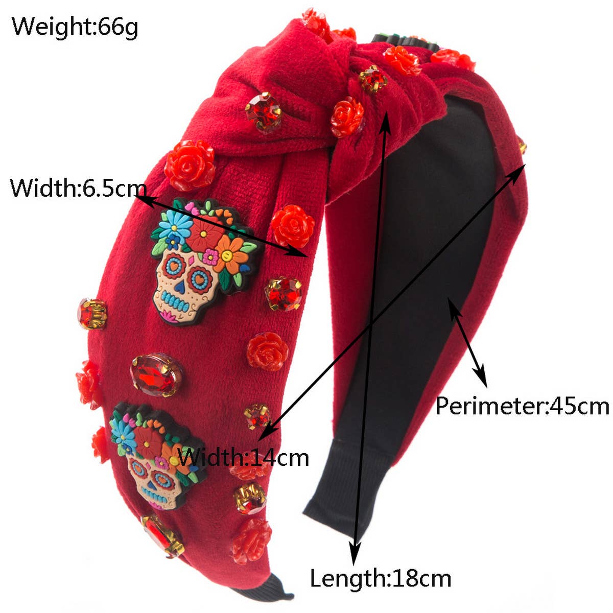 HALLOWEEN CARTOON SKULL CREATIVE HEADBAND_CWAHA1775