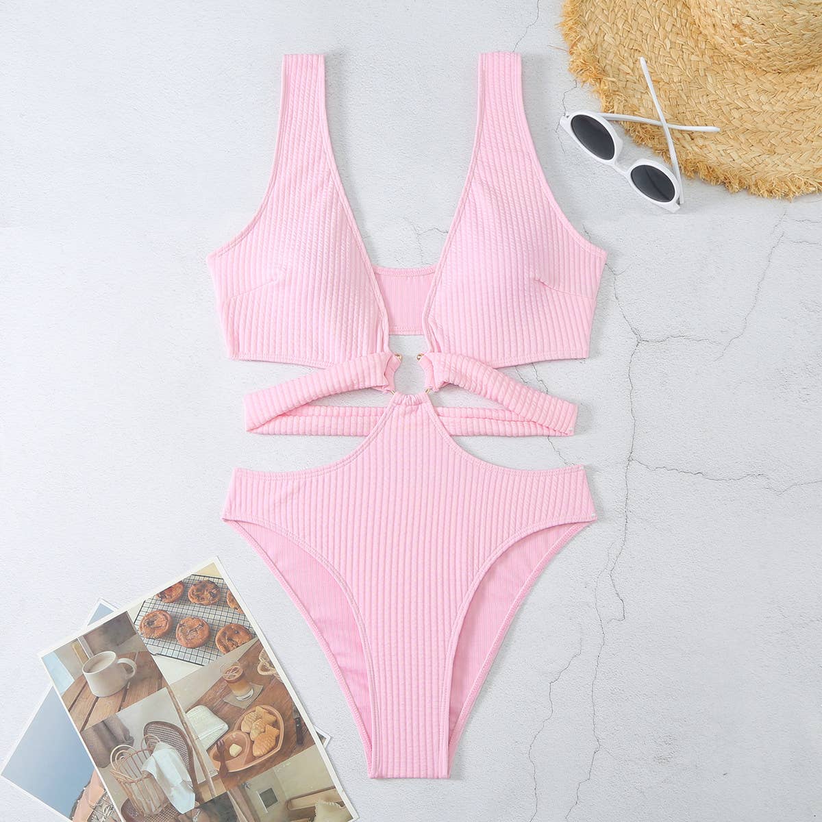 2024 NEW WOMEN SOLID COLOR ONE-PIECE SWIMSUIT_CWMW0286