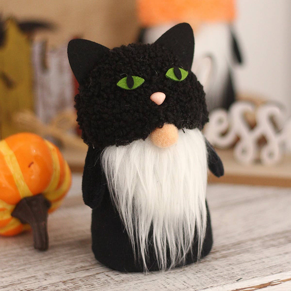 Halloween Faceless Pumpkin Gnome Party Ornament_CWMM9864