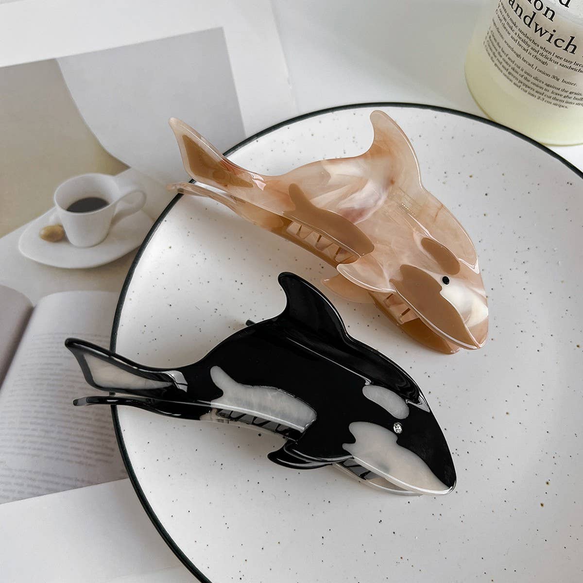 Whale Acetate Hair Claw Clip ? Ocean Style Grip