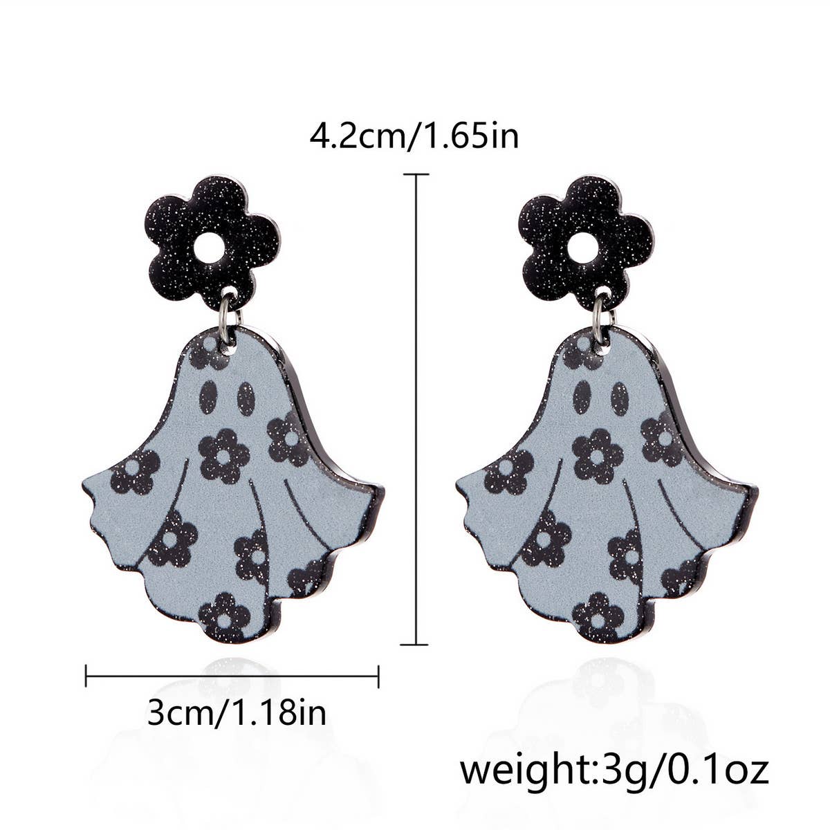 HALLOWEEN SKULL PRINT EARRINGS