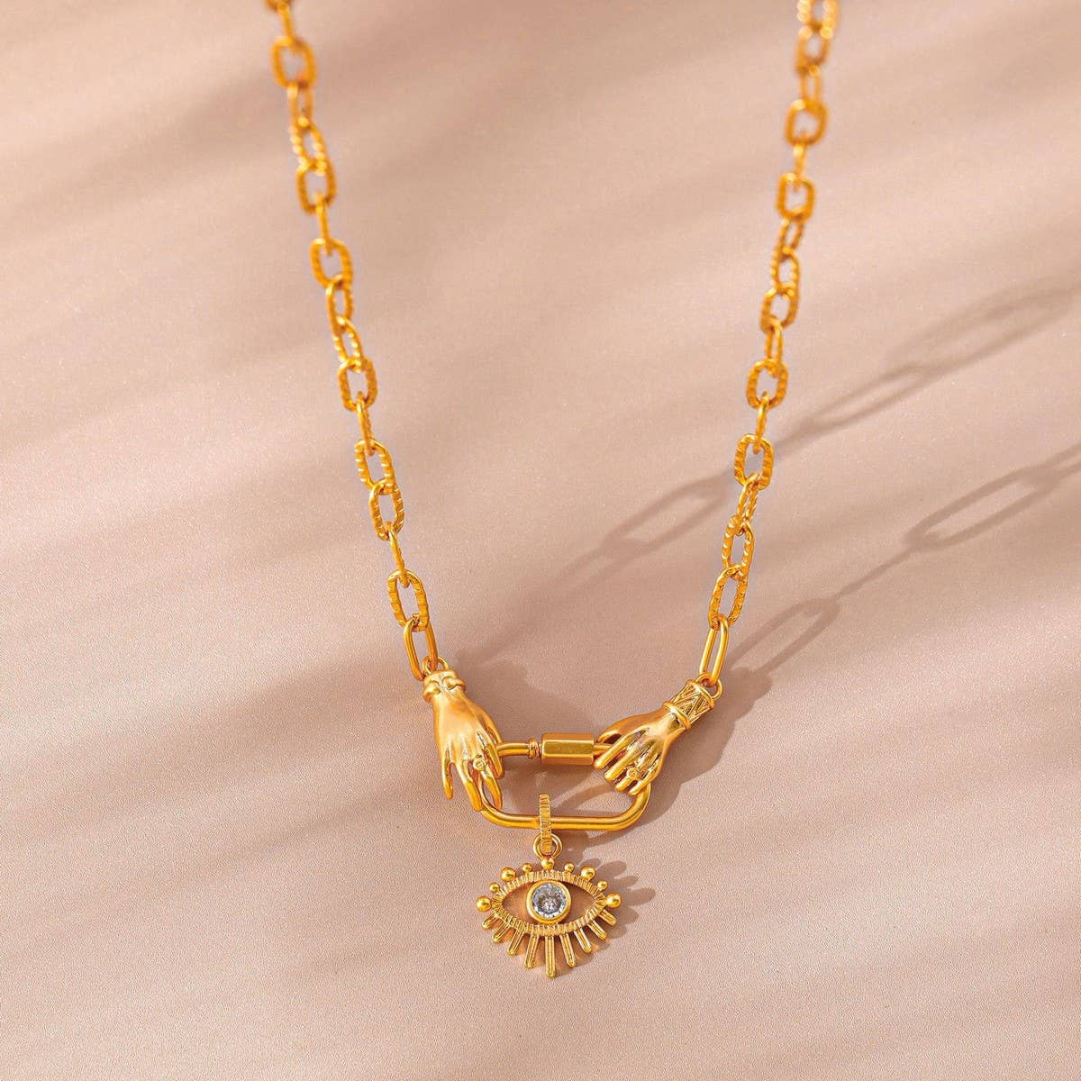 HIGH-END AND VERSATILE DEVIL'S EYE ZIRCON NECKLACE