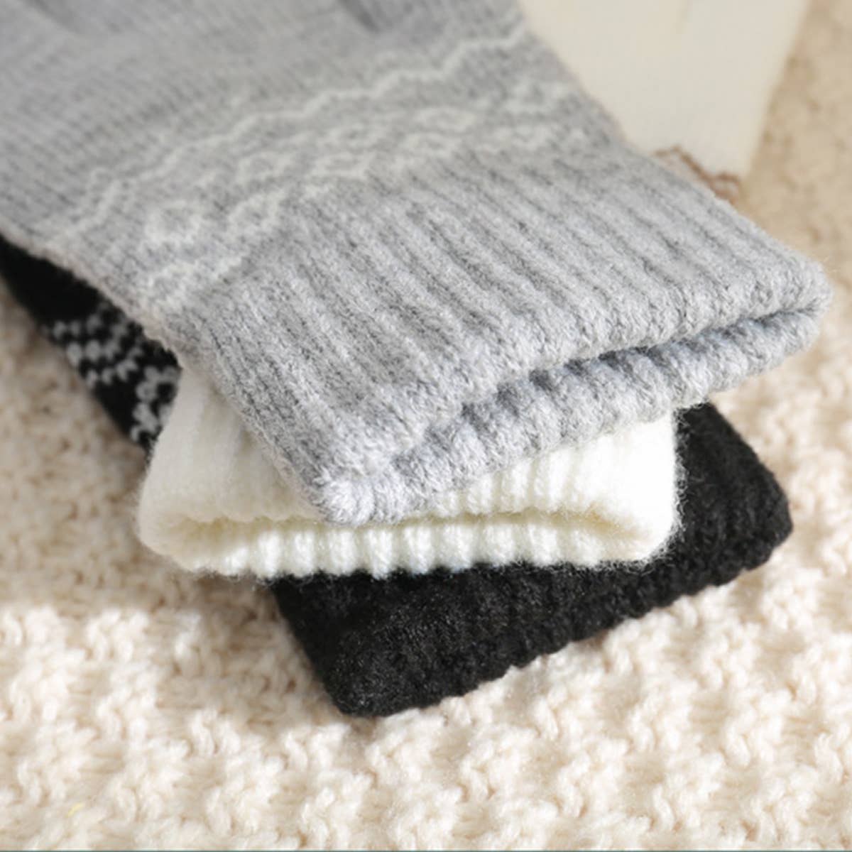 WINTER WARM TOUCH SCREEN WAVE FLEECE GLOVES_CWAG0192