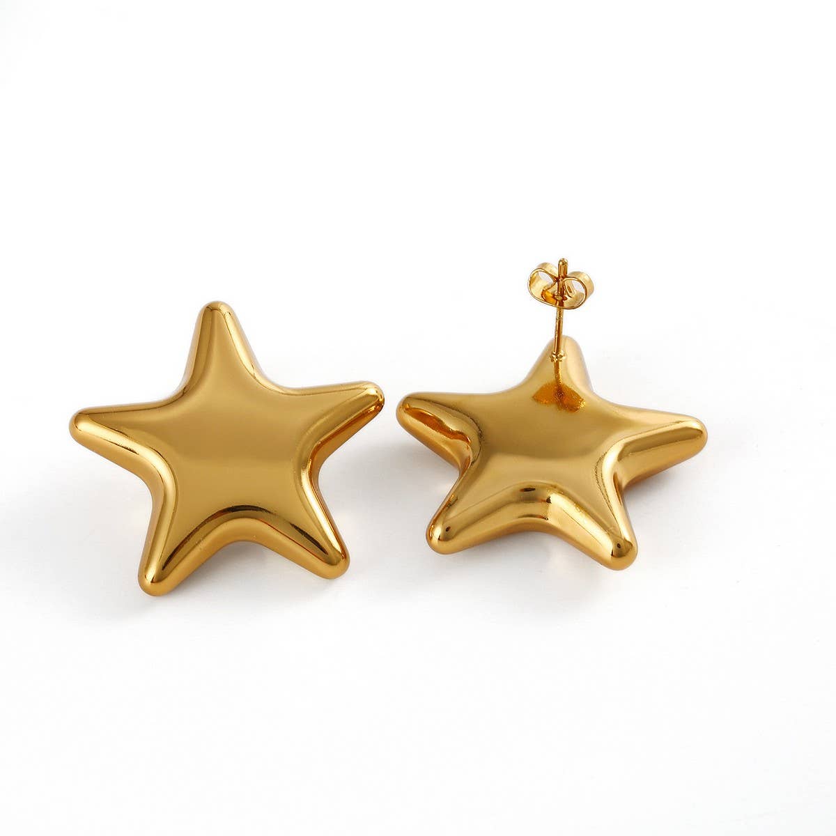 Minimalist Star & Heart Stainless Steel Earrings