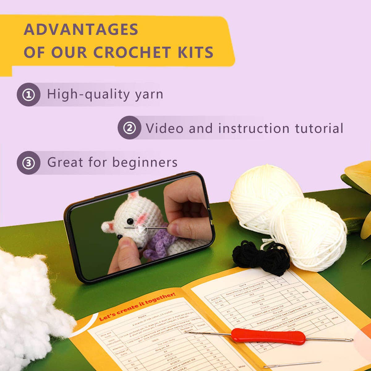 DIY HAND KNITTED DOLL ALPACA MATERIAL KIT