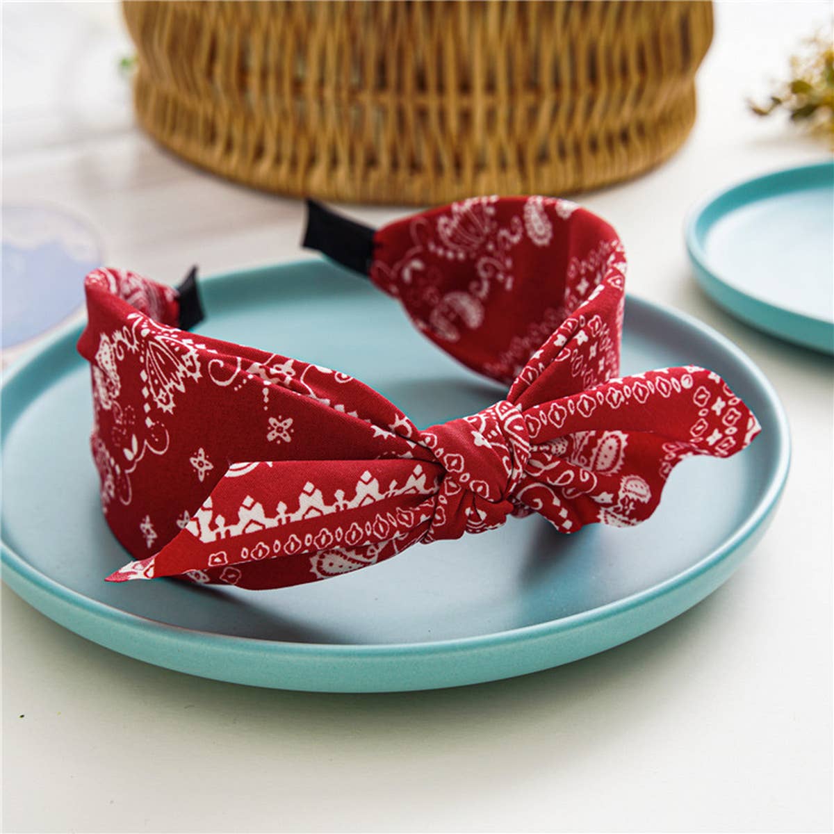 WOMEN NEW CASHEW NUT FLOWER WIDE HEADBAND_CWAHA0831
