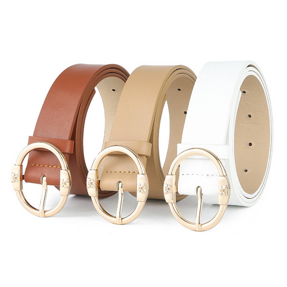 WOMEN ALL-MATCH OVAL PIN BUCKLE BELT_CWABE0591