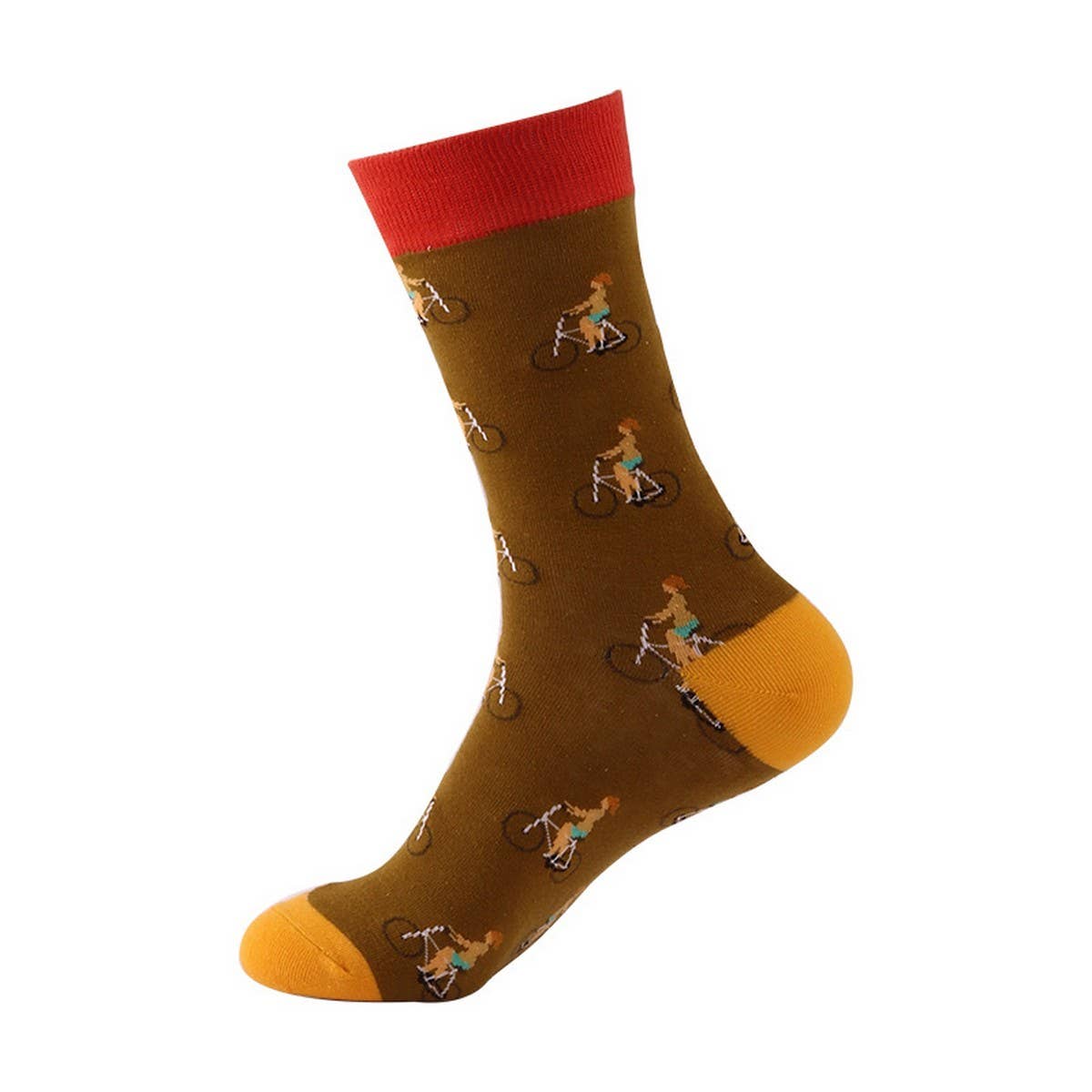 CASUAL GEOMETRIC MID-CALF SOCKS_CWMS1004
