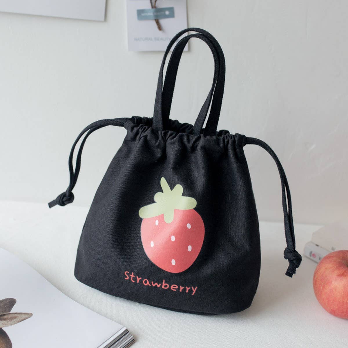 Canvas Lunch Bucket Tote Bag for Students_CWAB5670