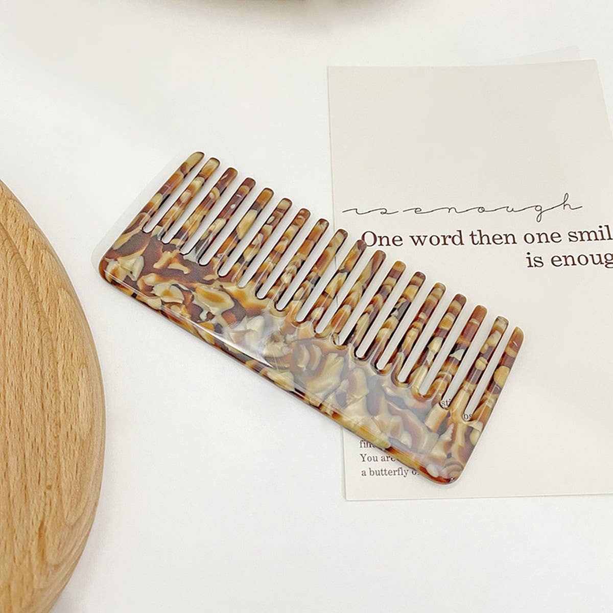 Retro Acetate Hair Comb Floral Colorful Design_CWMM6401