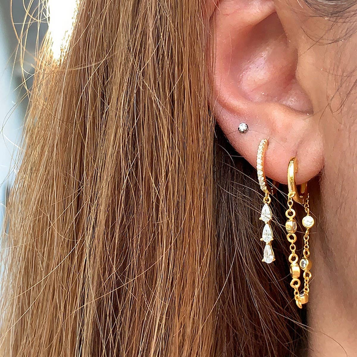 TEARDROP SHAPE MINIMALIST FASHION EARRINGS