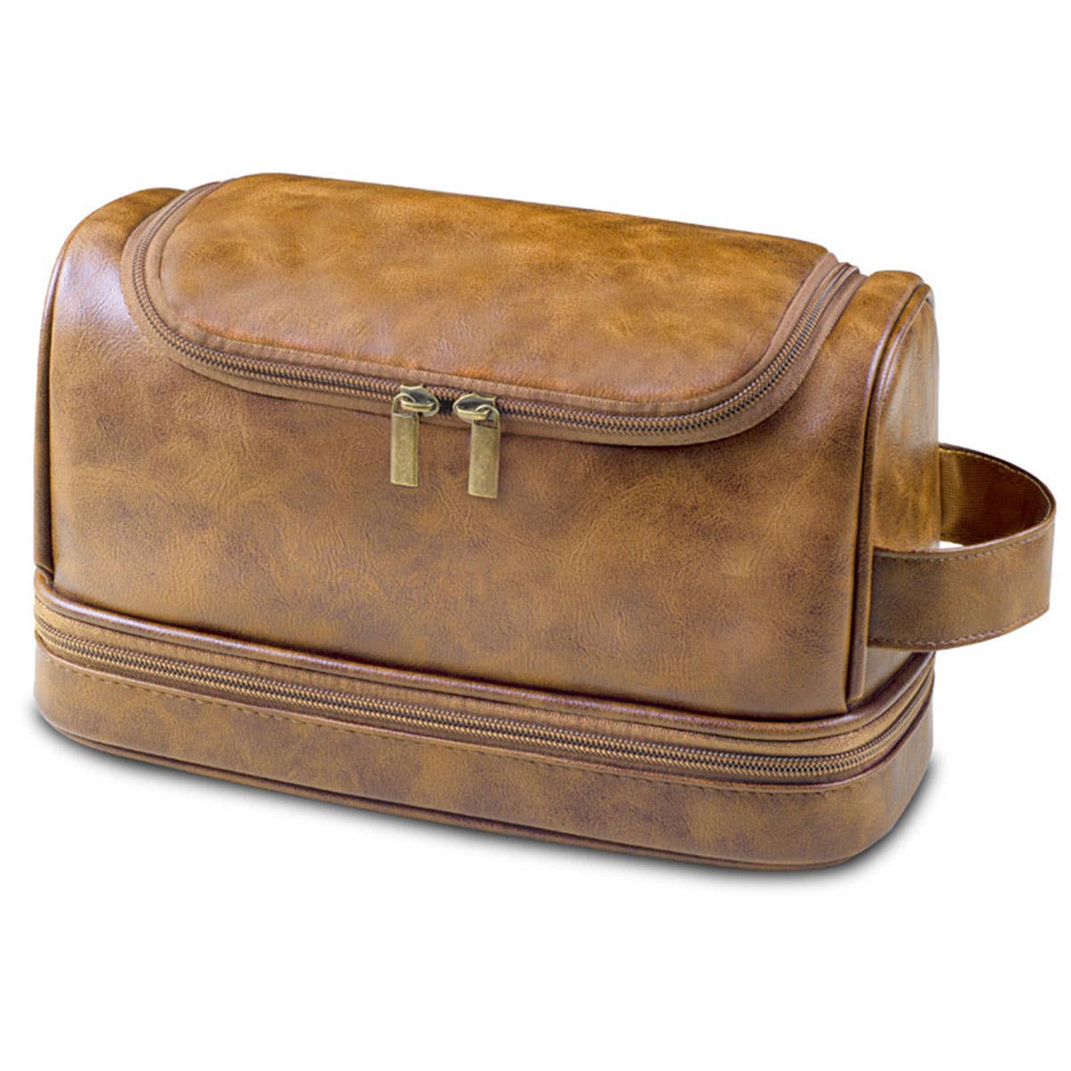 SIMPLE PORTABLE PU LEATHER COSMETIC BAG_CWAB0578
