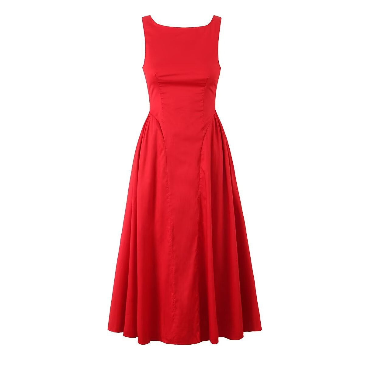New Women??¢s Backless Boat Neck Long Vest Dress_CWDMD5811