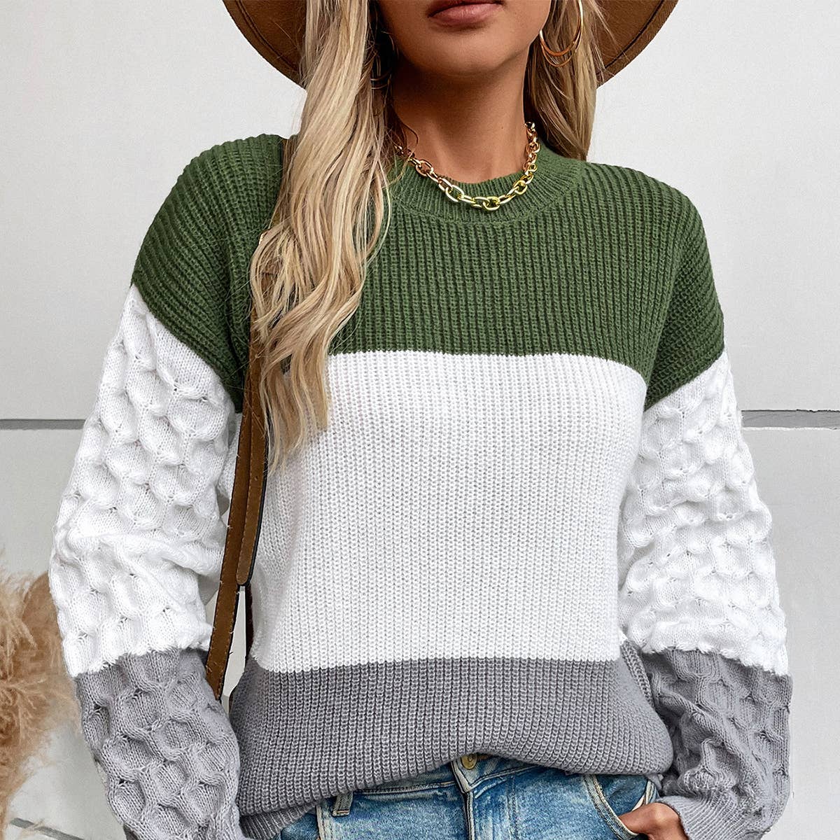 Floral pullover with matching sleeves