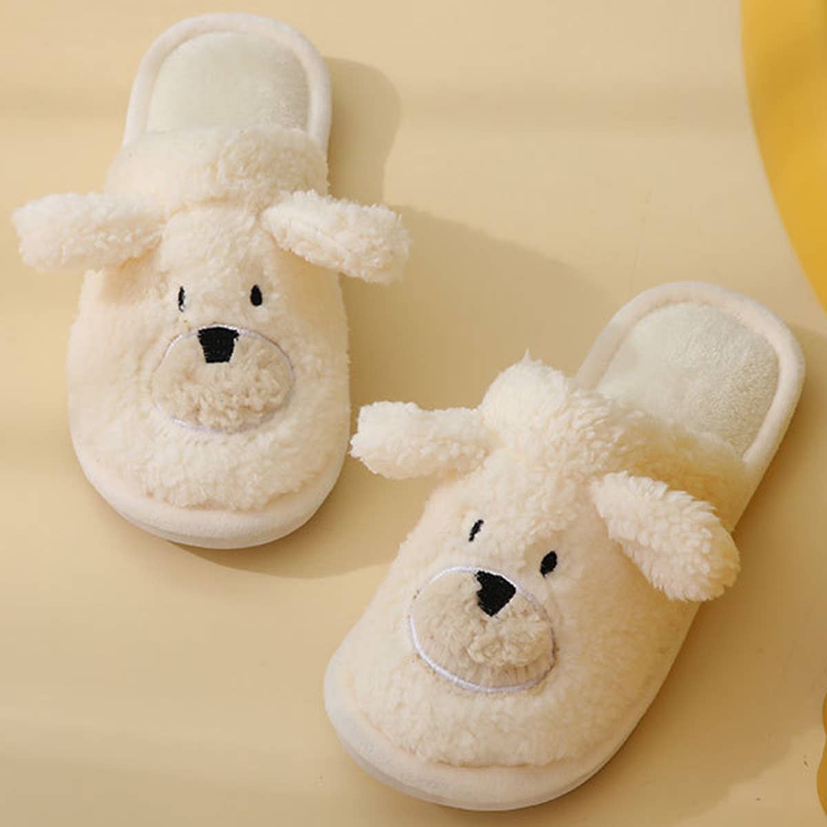 WOMEN CARTOON WARM BEAR COTTON SLIPPERS