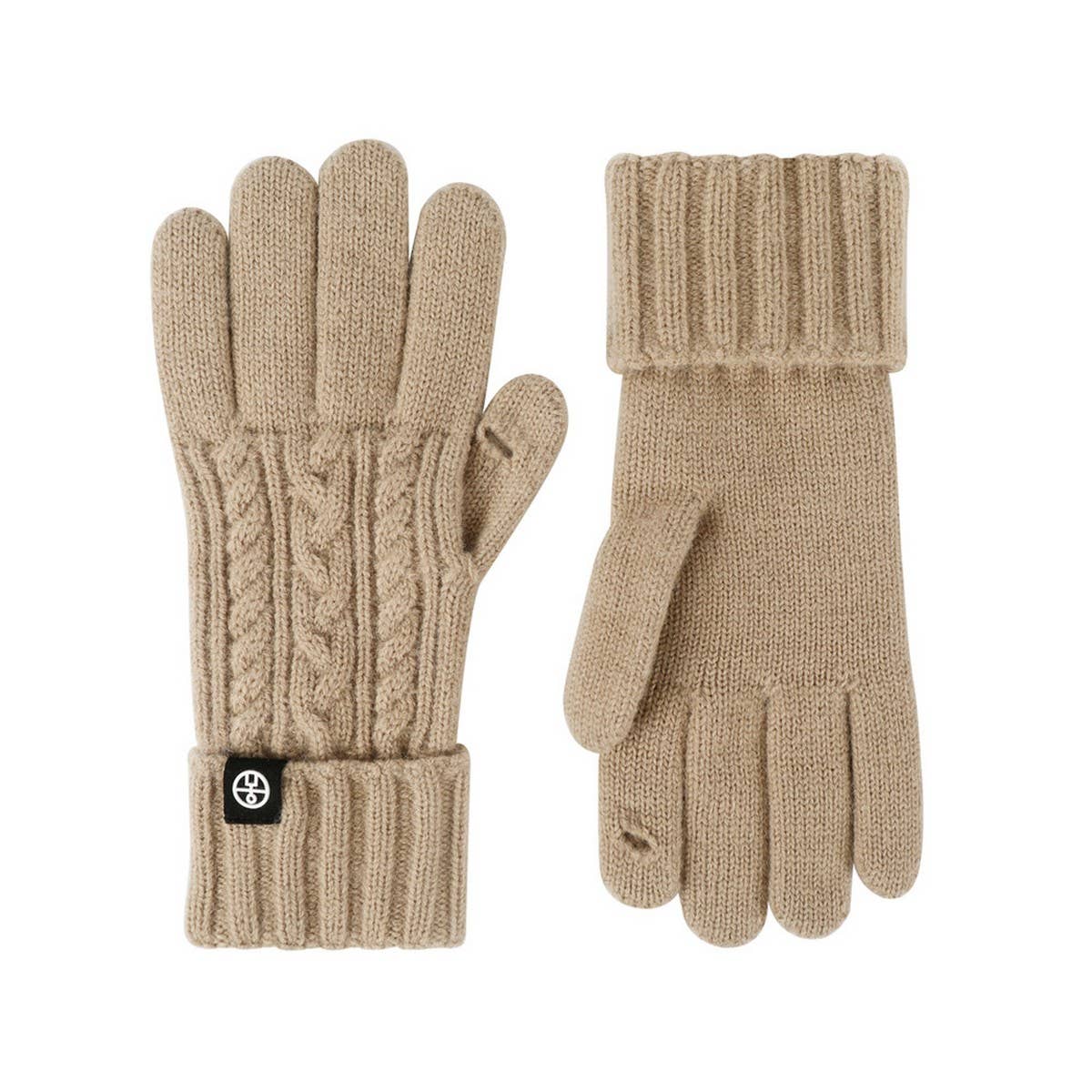 CONTRAST COLOR WOOL KNITTED JACQUARD WARM GLOVES