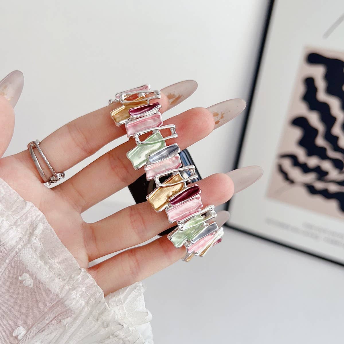APPLE WATCH 8-1 GEOMETRIC CHAIN STRAP_CWWW0054