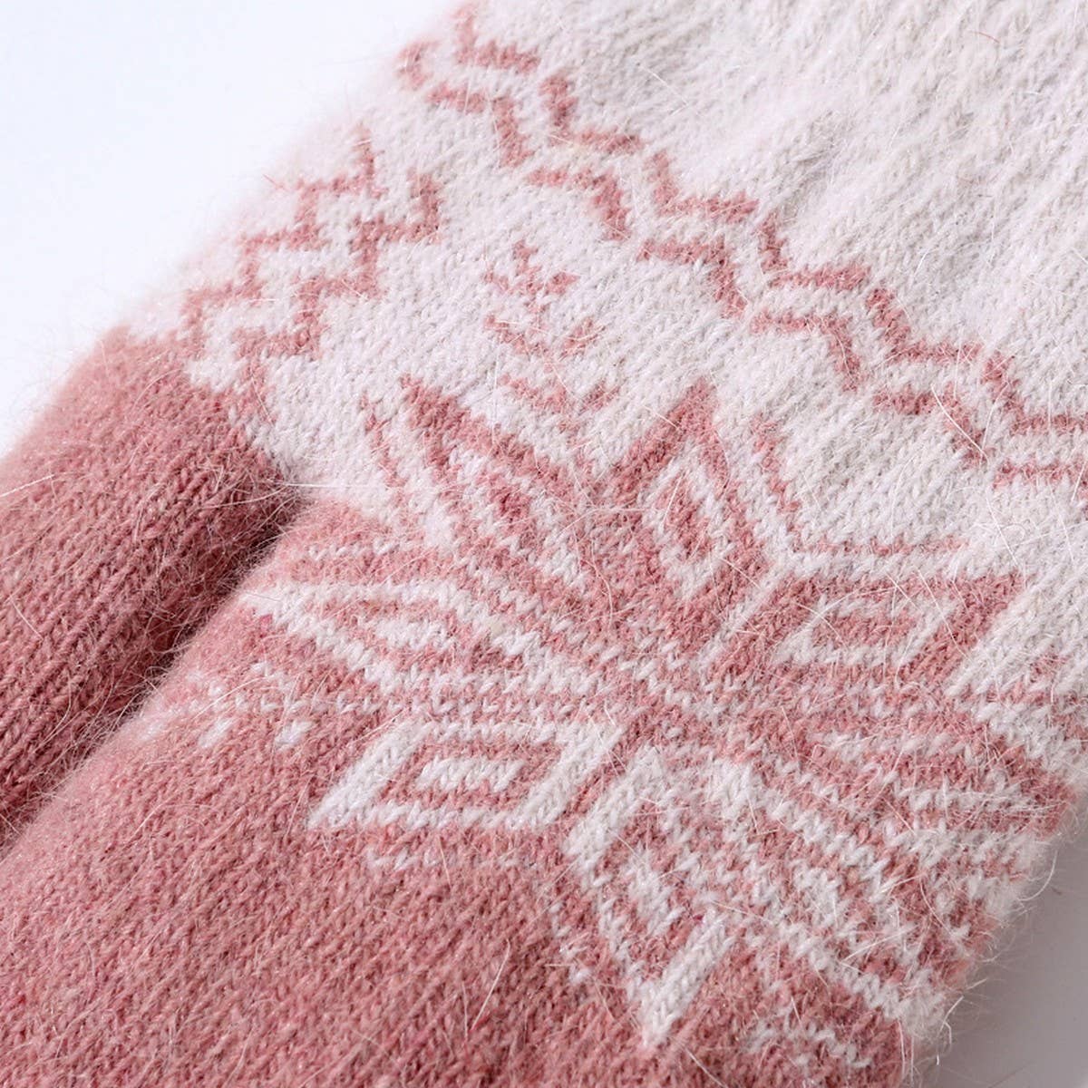 WINTER WARM KNITTED PLUSH JACQUARD GLOVES_CWAG0254