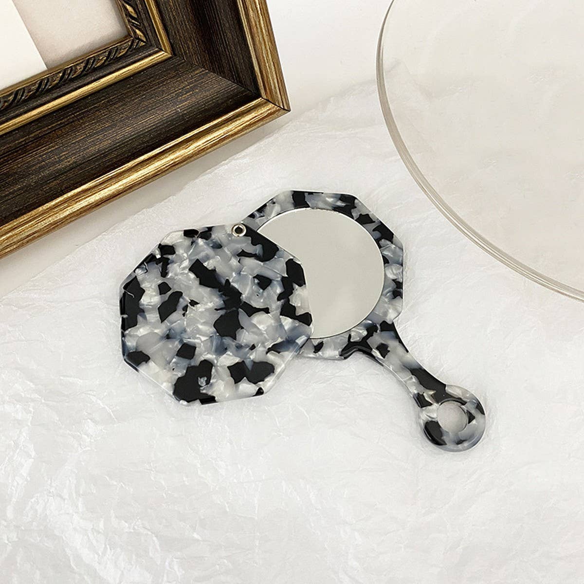 Creative Polygon Shape Handheld Compact Mirror