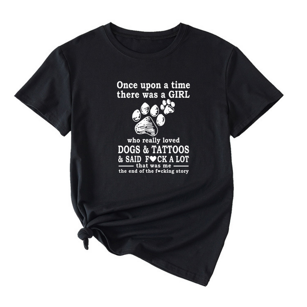 Women's Casual Tee ? Letter Graphic Print