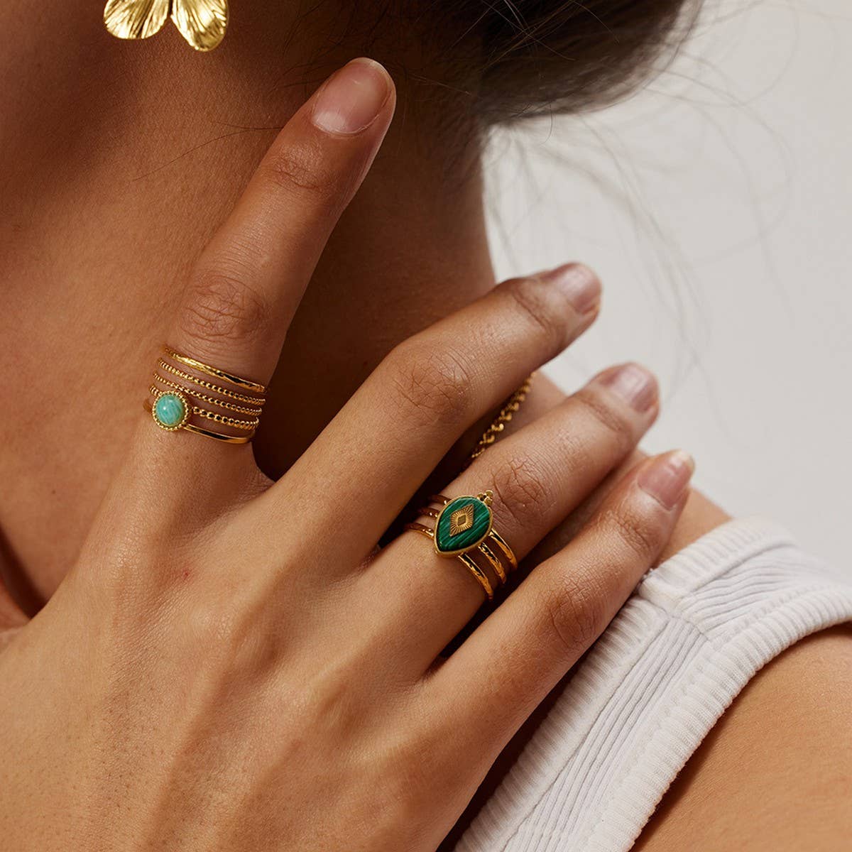 FRENCH OPENING ADJUSTABLE VINTAGE HOLLOW RING