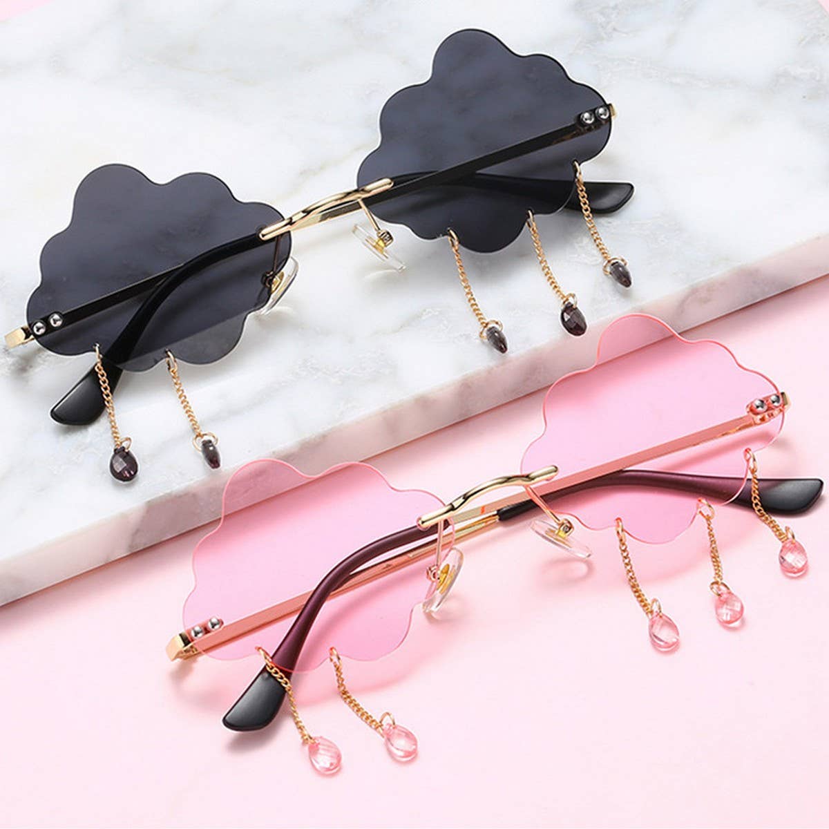PERSONALIZED FUNNY OCEAN PENDANT CLOUD SUNGLASSES_CWASG0638