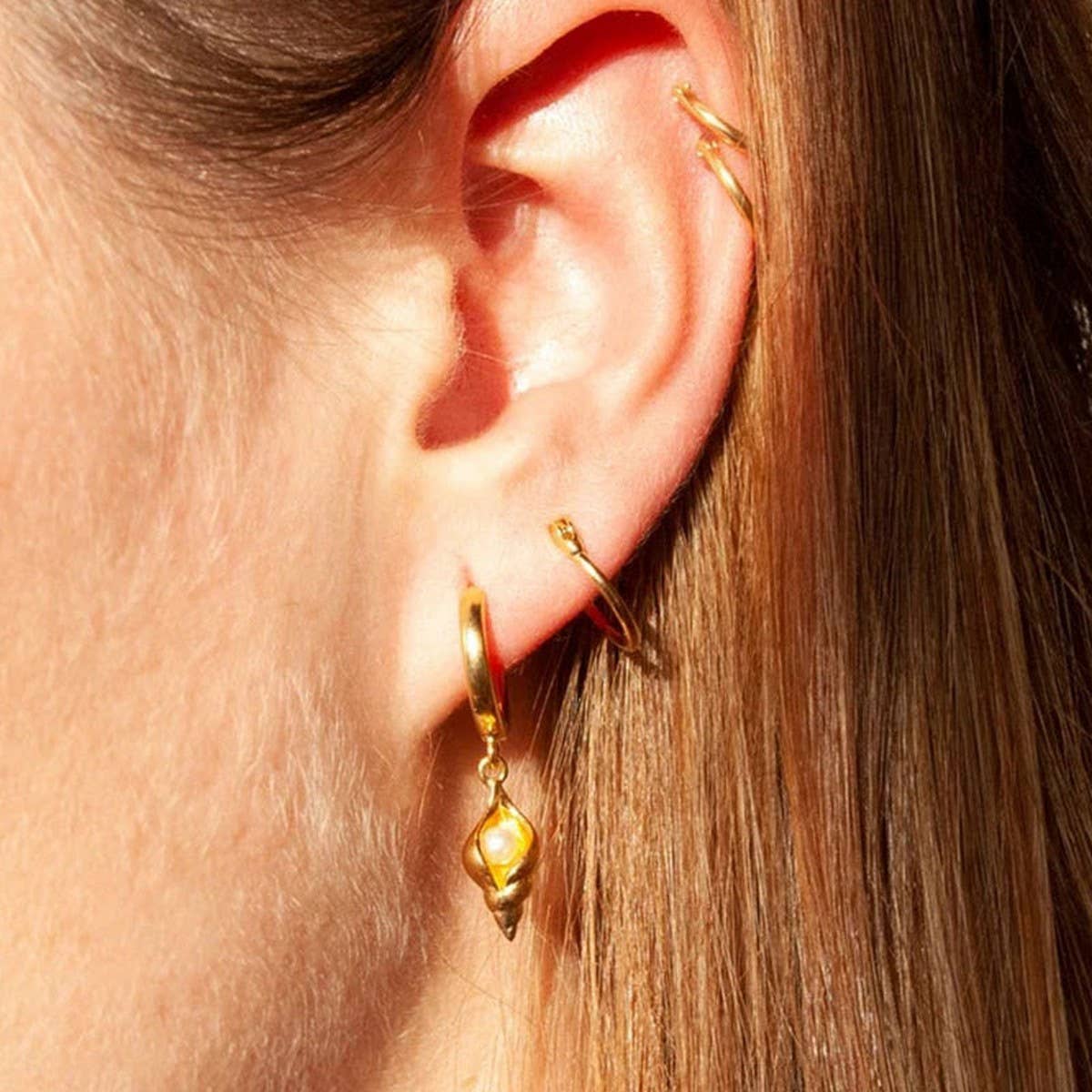 PEARL CONCH FASHIONABLE VERSATILE EARRINGS_CWAJE1755