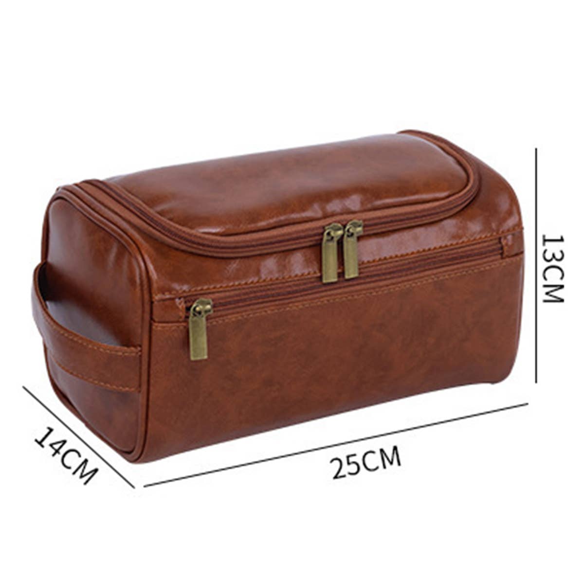 SIMPLE PORTABLE PU LEATHER COSMETIC BAG_CWAB0578