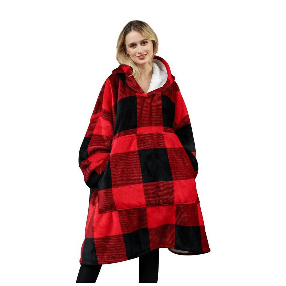 Oversized Hoodie Blanket with Cartoon Print_CWMM8984